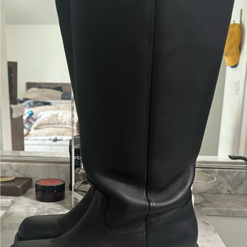 Frye Black Campus Boots Extended Calf 14L - Picture 8 of 14